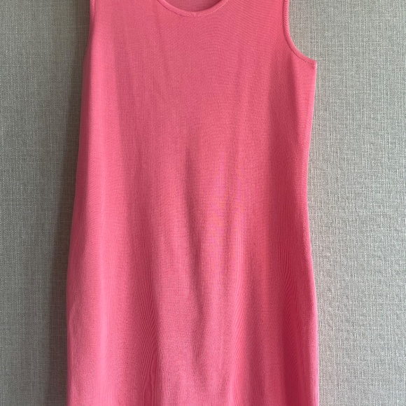 Ming Wang Size Small Knit Salmon Sheath Tank Dress - Picture 6 of 9